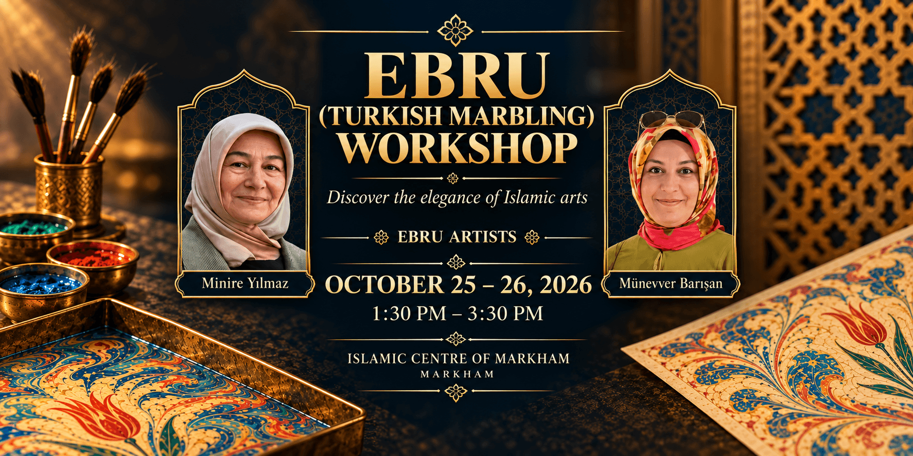 Markham'da Türk ebru sanatı atölyesi