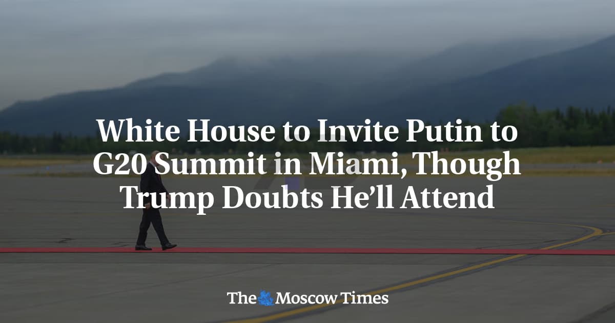 USA to Invite Putin to 2026 G20 Summit; Trump Doubtful of Attendance