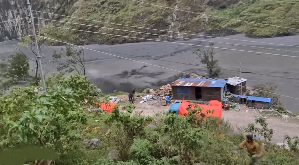 Flash flood on Nepal’s Budhi Gandaki sweeps away homes and bridges