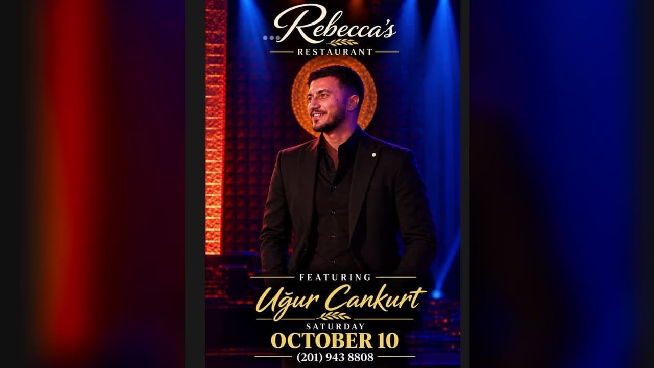 Turkish singer Uğur Cankurt to perform in Edgewater, New Jersey on October 10
