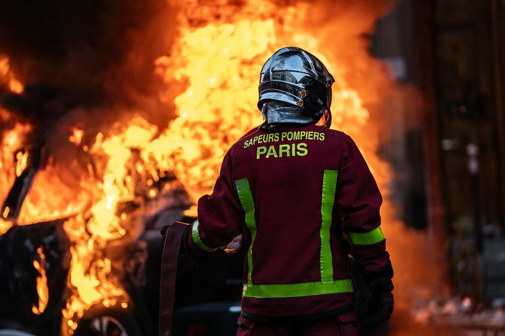 Inside France’s weekend of unrest: looted stores, burning streets