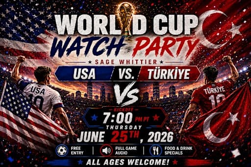 World Cup Viewing Party: USA vs. Turkey Live at Sage Whittier